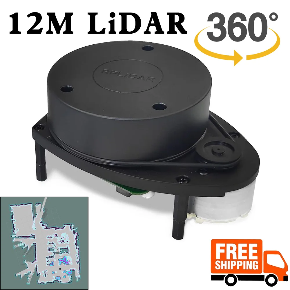 

Slamtec RPLIDAR A1M8 LiDAR радиус сканирования 360 ° 12 метров лидар датчик дальности радар обхода препятствий навигация для робота ROS