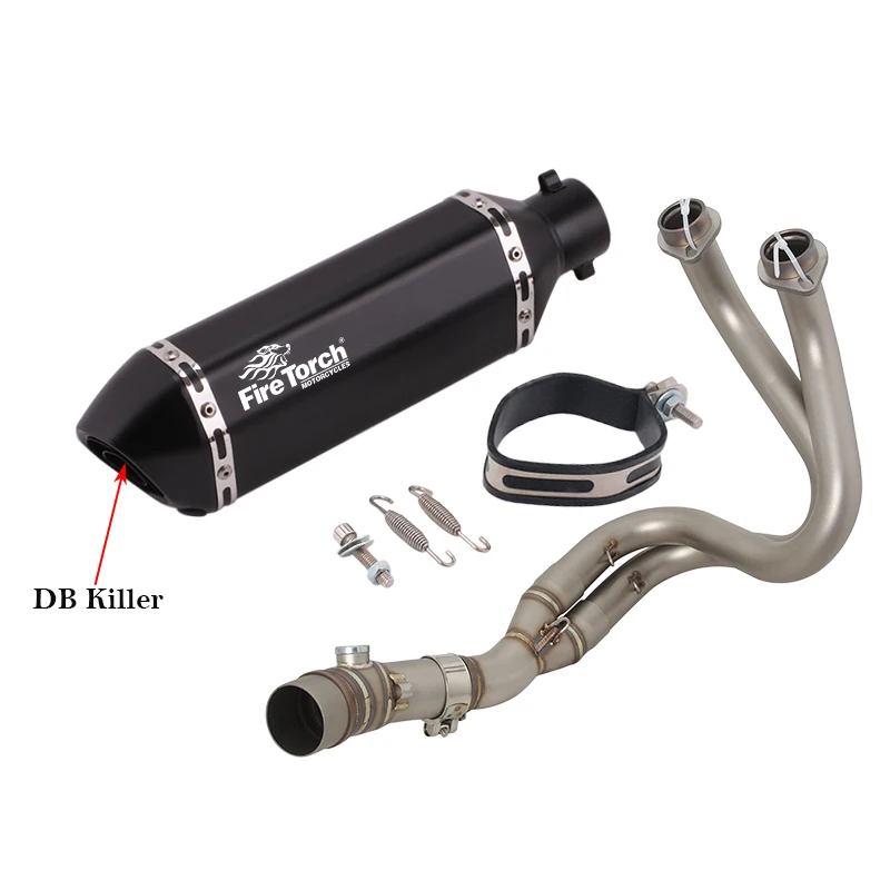 For Kawasaki ER6N ER6F Versys 650 Z650 Ninja650 Full System Motorcycle Exhaust Escape Front Mid Link Pipe Muffler Moto DB Killer - Image 3