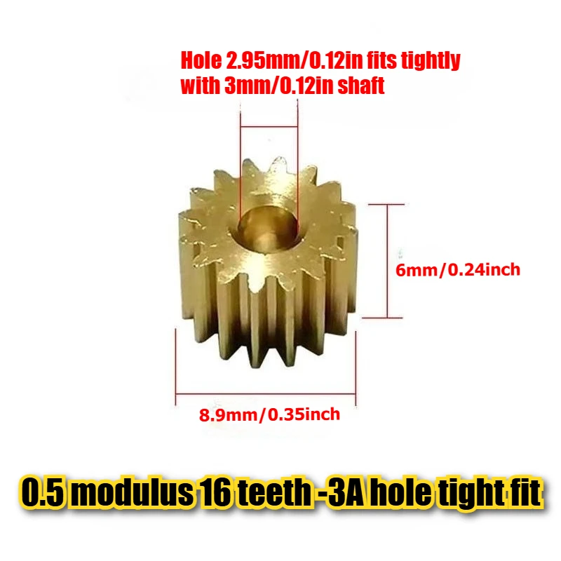 Set di Ingranaggi a Cremagliera in Rame, Kit Combinato da 20cm con Ingranaggi in Rame da 10T/12T/15T/16T/18T per Trasmissione di Potenza - immagine 6