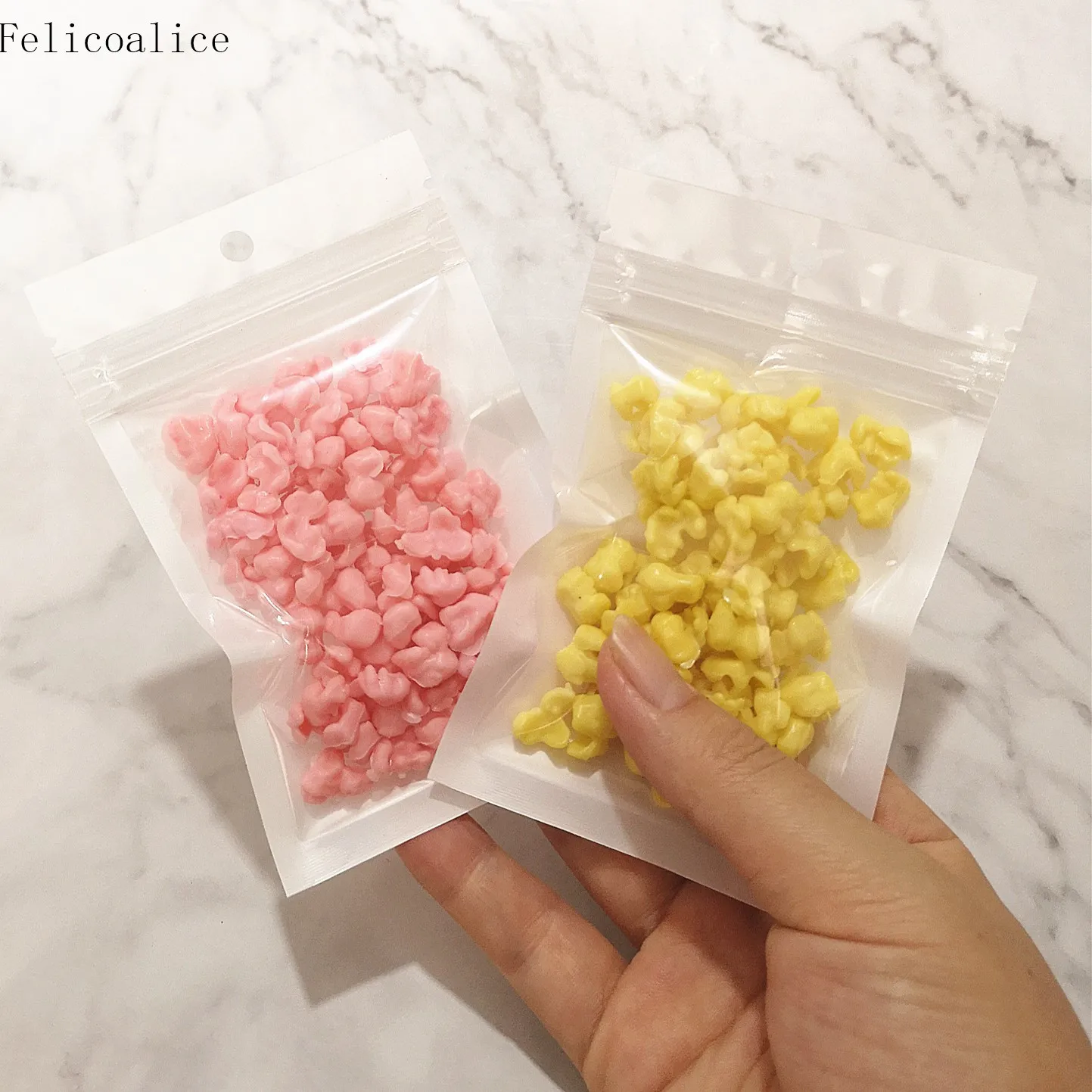 10mm Simulation PVC gefälschte Popcorn Popcorn nach Hause Miniatur Essen spielen Dekor DIY Telefon Fall Deko DIY Haar Zubehör – Detail 7