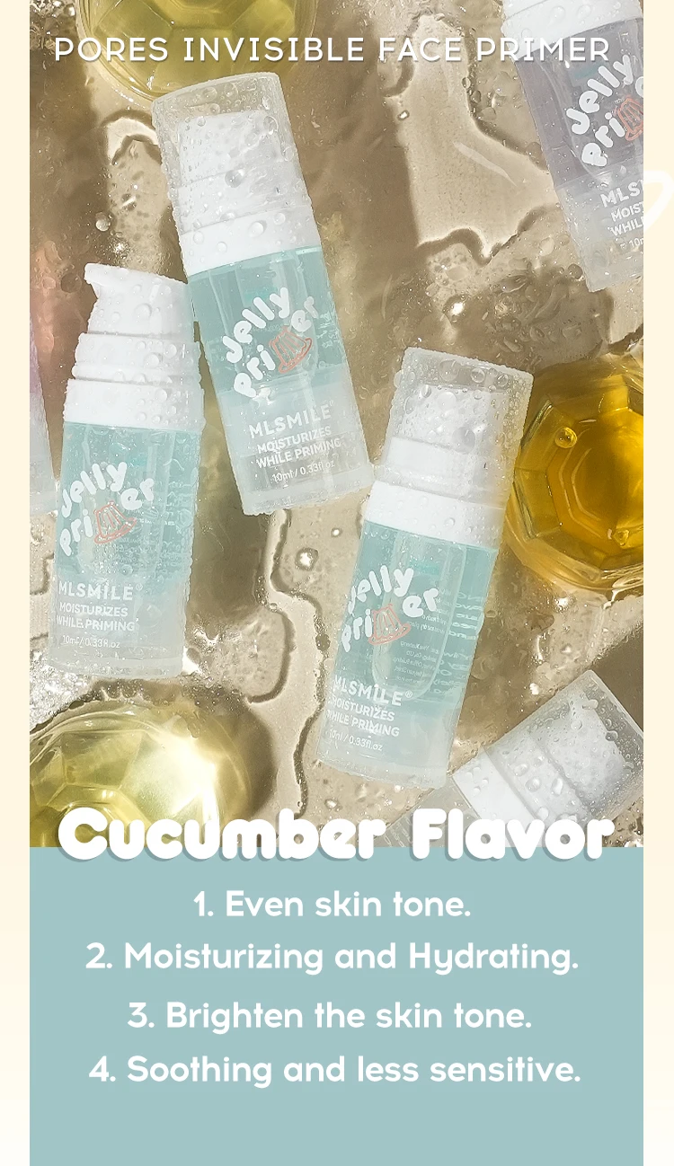 Description Picture 4 of itemTransparent Jelly Primer Makeup Base Invisible Pore Oil-control Matte Finish Long Lasting Makeup Holding Pre Makeup Primer Gel