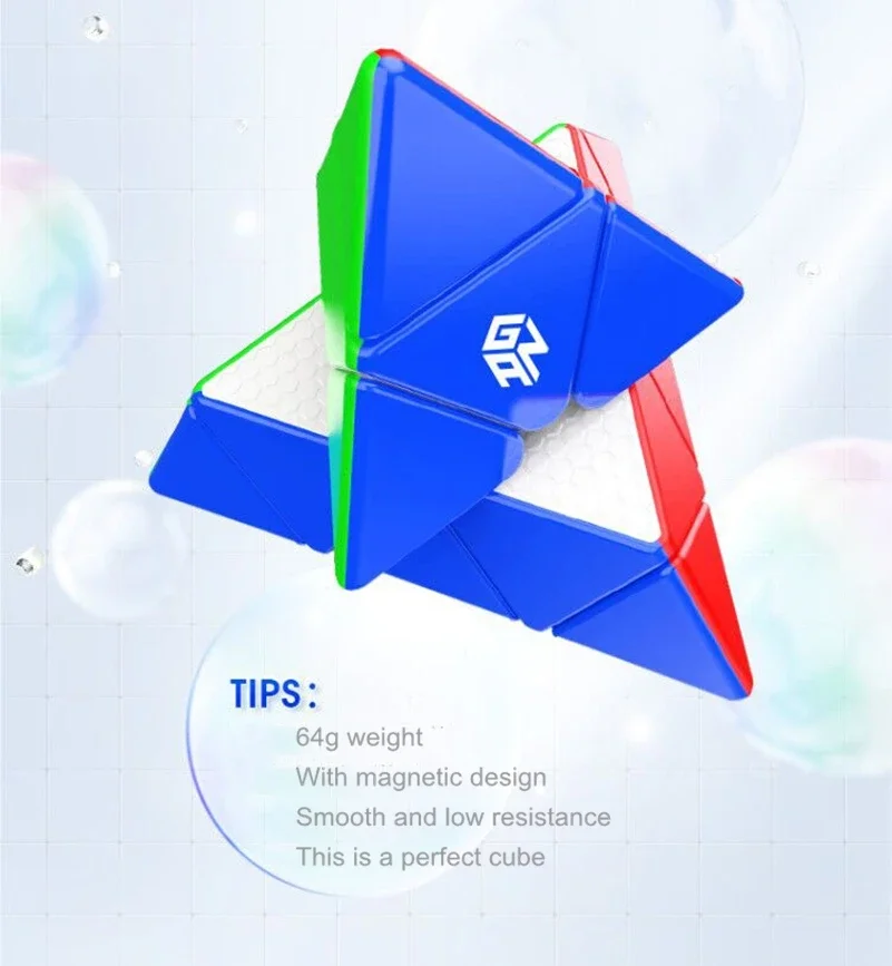 Pyramid Puzzle Stickerless Triangle Cube GAN Pyraminx Magnetic Enhanced UV Coated with Extra GES speed cube,magic cube puzzle,puzzle cube,magic puzzle toy,puzzle toys