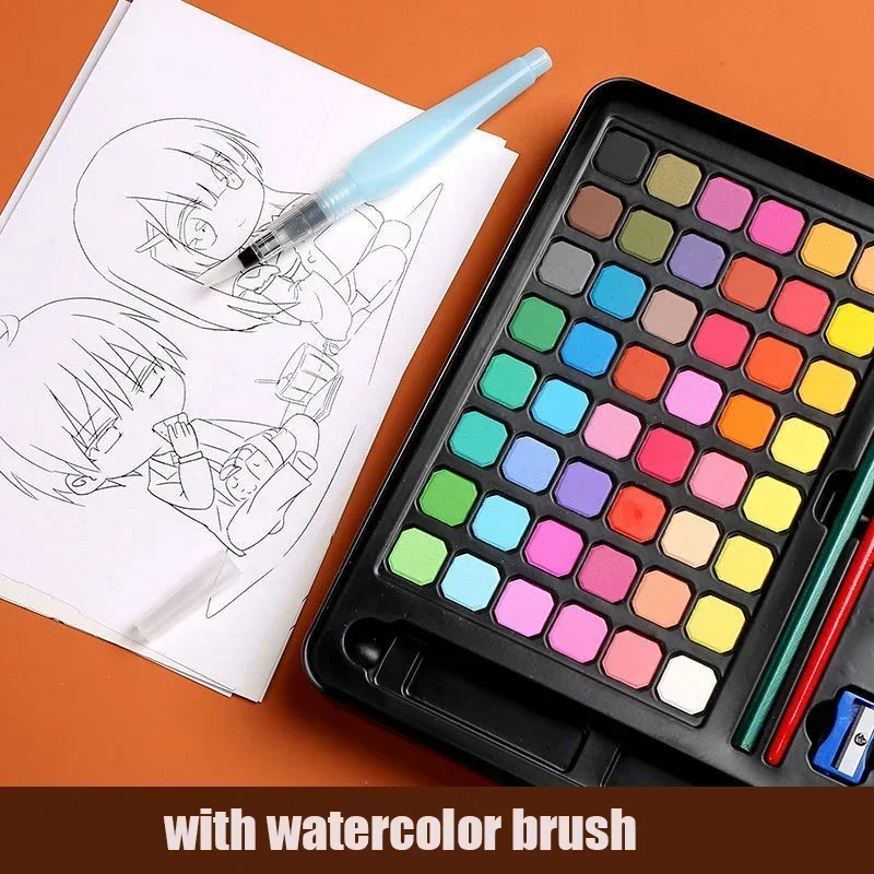 Professional Watercolor Paint Set 48 Colors Painting Set With Paint Brush Watercolor Paper Pigment Art Supplies 63 Pcs watercolor painting set watercolor paint watercolor pigment