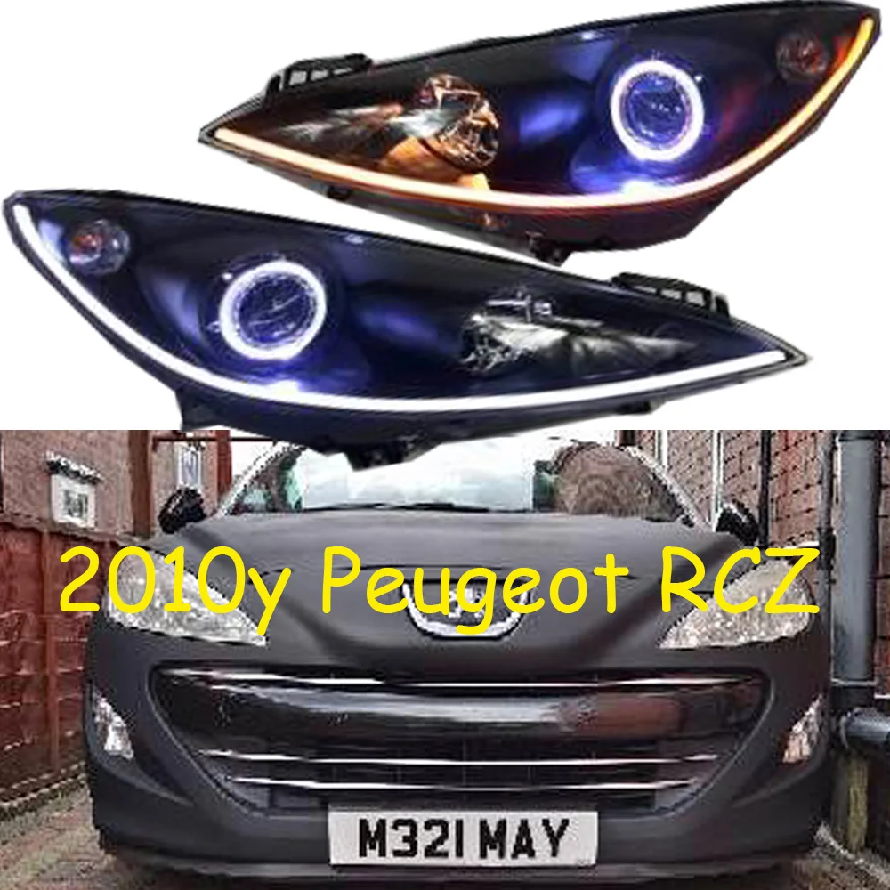 car styling CRZ Head Lamp for Peugeot RCZ headlight hid xenon 2010y LED DRL Head light for