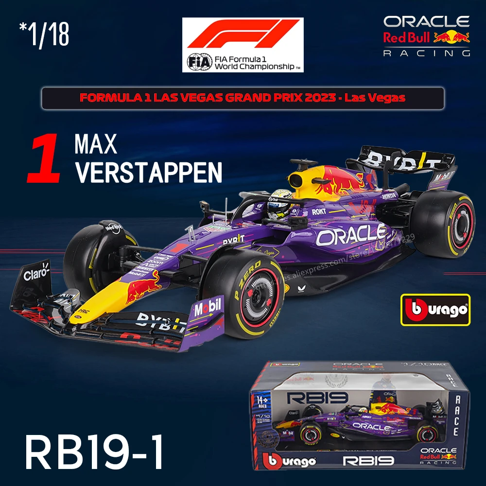 Bburago 1:18 新しい F1 チャンピオン レッドブル レーシング RB19