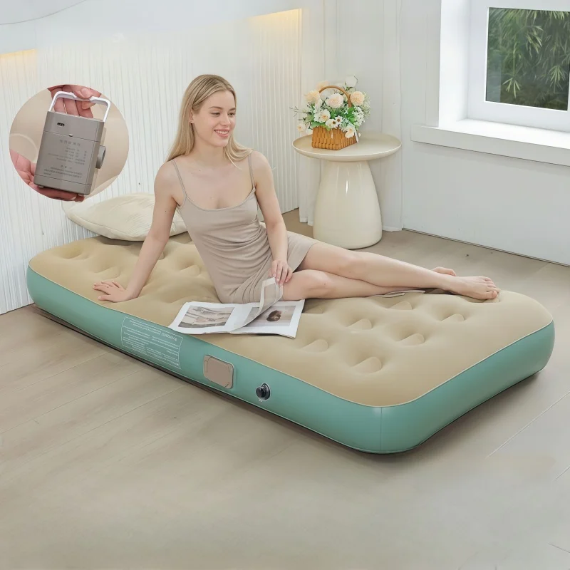 Built in USB Rechargeable Inflatable Bed, Camping Single Inflatable Mattress Portable Outdoor Camping Travel Tent Bed Built in USB Rechargeable Inflatable Bed, Camping Single Inflatable Mattress Portable Outdoor Camping Travel Tent Bed