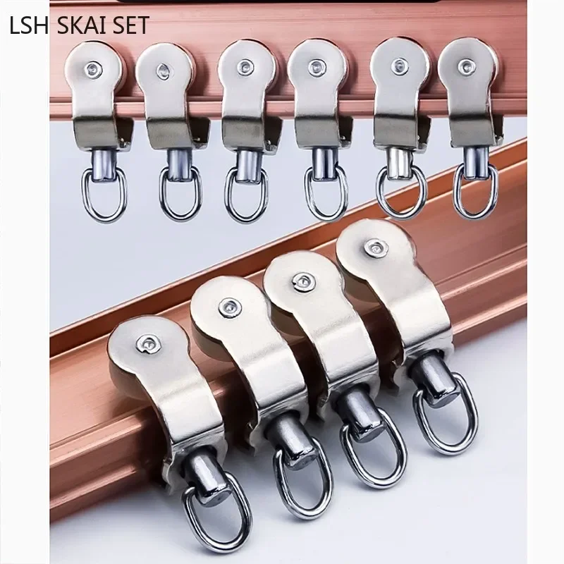 30-Pack Curtain Track Gliders - Aluminum Alloy Rollers For Shower & Window Curtain Rails