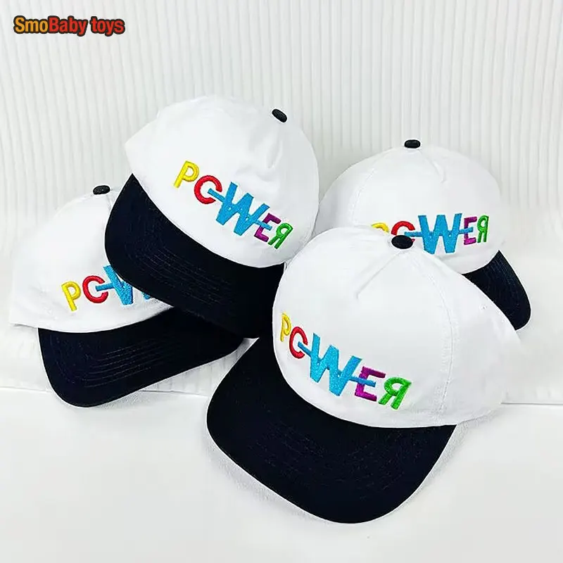 KPOP Bigbang G-DRAGON POWER Printing Baseball Hat Letter Embroidered Canvas Baseball Hat Boys Girls Fashion Peaked Cap Fans Gift