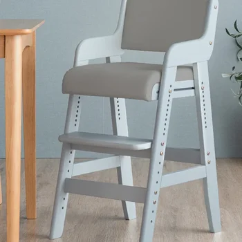 어린이 공부 의자, 단단한 나무 책상 좌석, 가정 초등학생 의자, 리프팅 성장