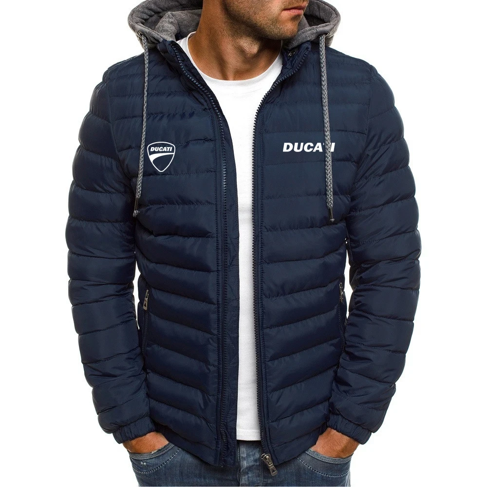 

Men's Motorcycle Zipper Ducati Jacket, New Cardigan, Classic Fashion, High Quality, Hooded Cotton Jacket, Zipper Print, 2023