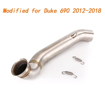 Slip On Motorcycle Exhaust Mid Connect Tube Middle Link Pipe Stainless Steel Exhaust System Modified For Duke 690 2012-2018
