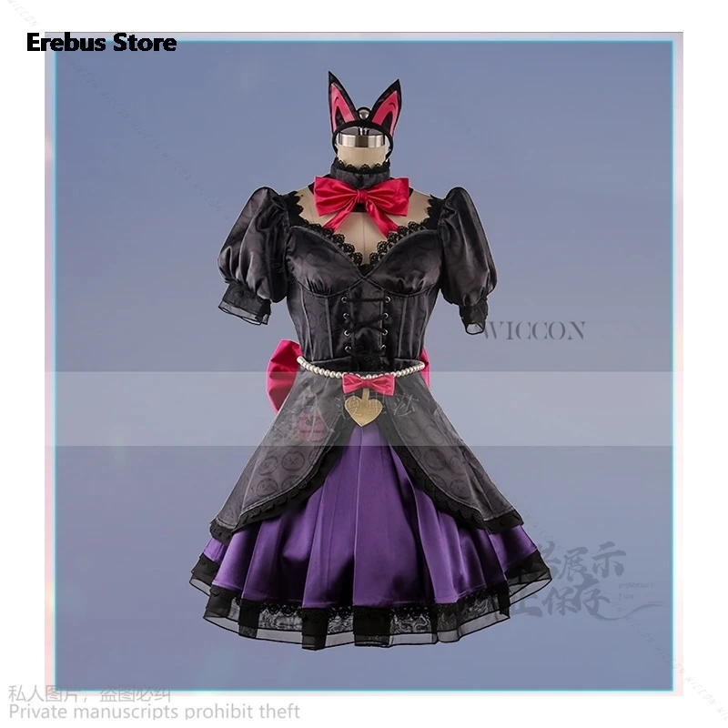 

Game OW DVA Hana Song Cosplay Women Costume Black Cat Lolita Dress Girls Sweet Skirts Full Set Clothes Halloween Party Suits