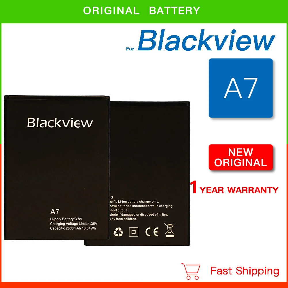 Original Mobile phone battery for Blackview A7 battery 2800mAh Long standby time High capacity for Blackview battery+Track code