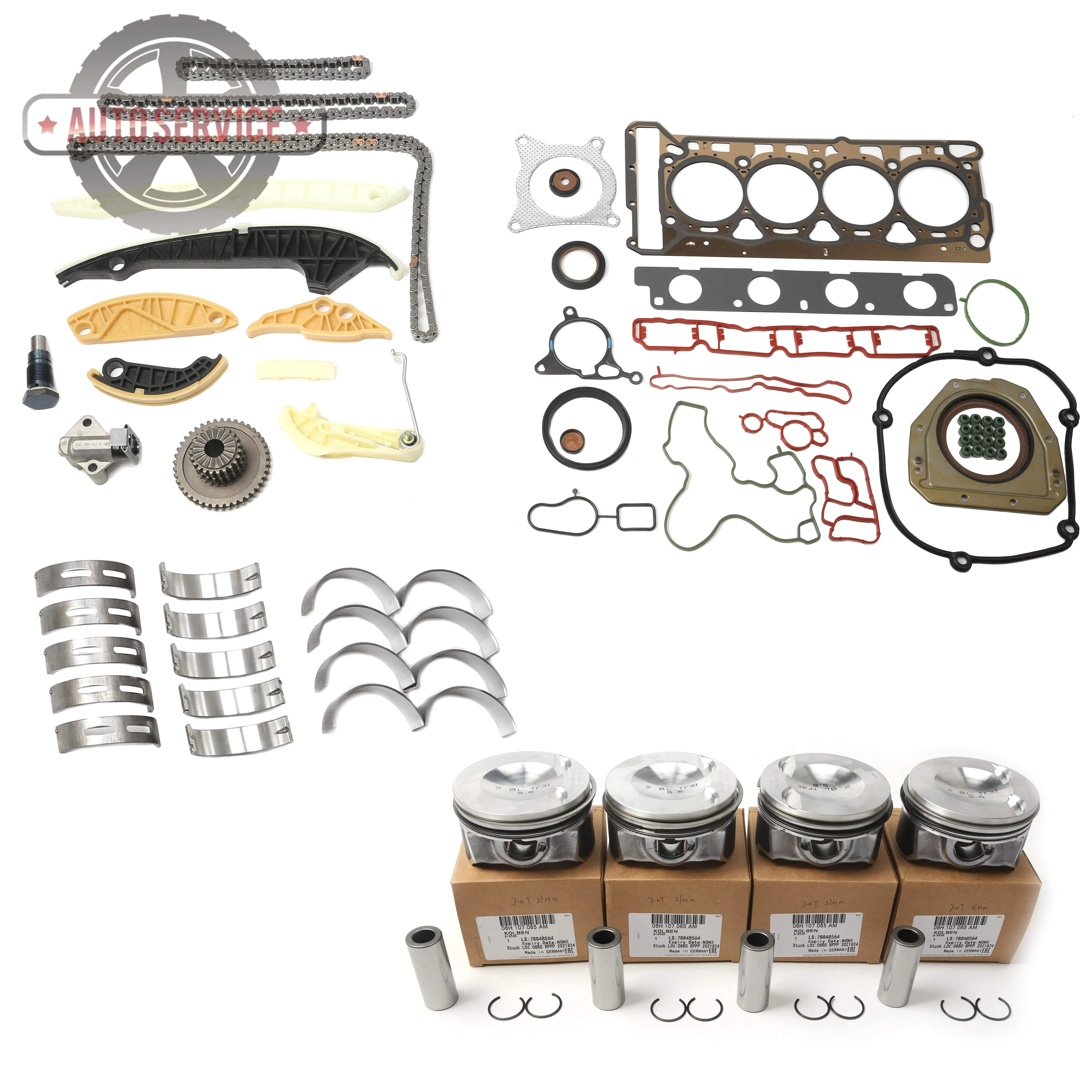 06 H103383Ad Muslimex Mk2 2.0T Motore 4 Pezzi Kit Di Riparazione Pin 21Mm Per Audi Q3 Tt Roadster Seat Skoda Vw Golf V Passat B6 Sharan
