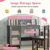 19941-4da987.jpg Wooden Kids Study Desk and Chair Set with Hutch, Storage Drawer & Cabinet for 3-8 Year Olds, Ideal for Writing, Computing, and S