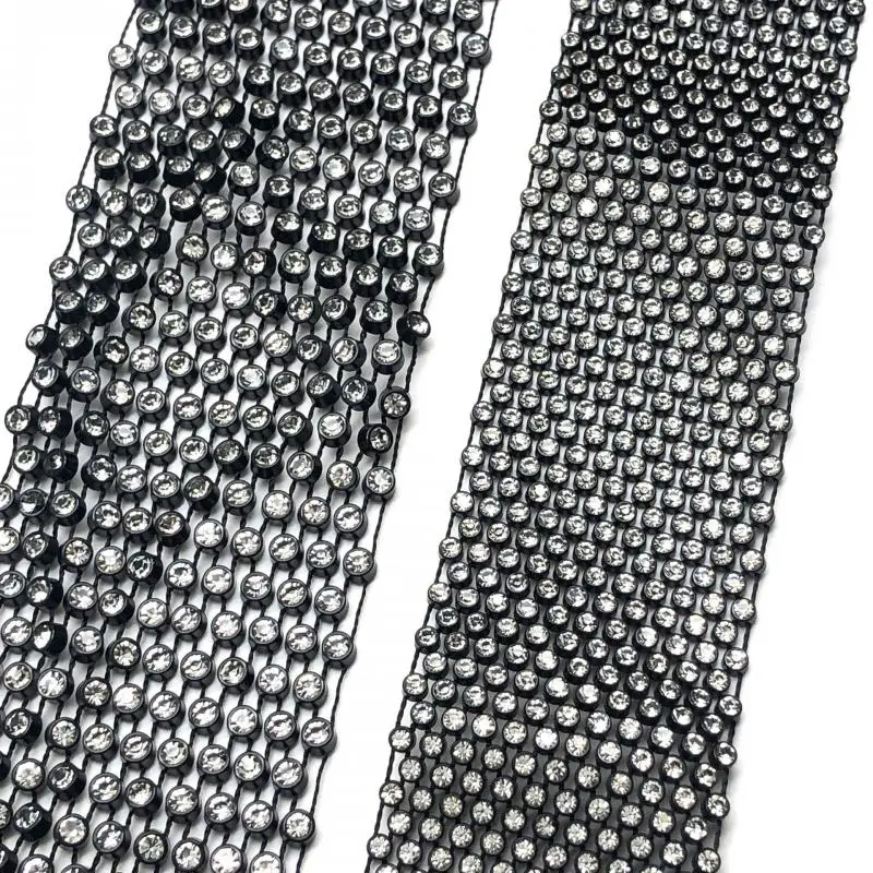 

10 Yards Length Elastic Stretch Rhinestone Fishing Net Fabric DIY Headband Headwear Shoes Bags Decorative Accessories