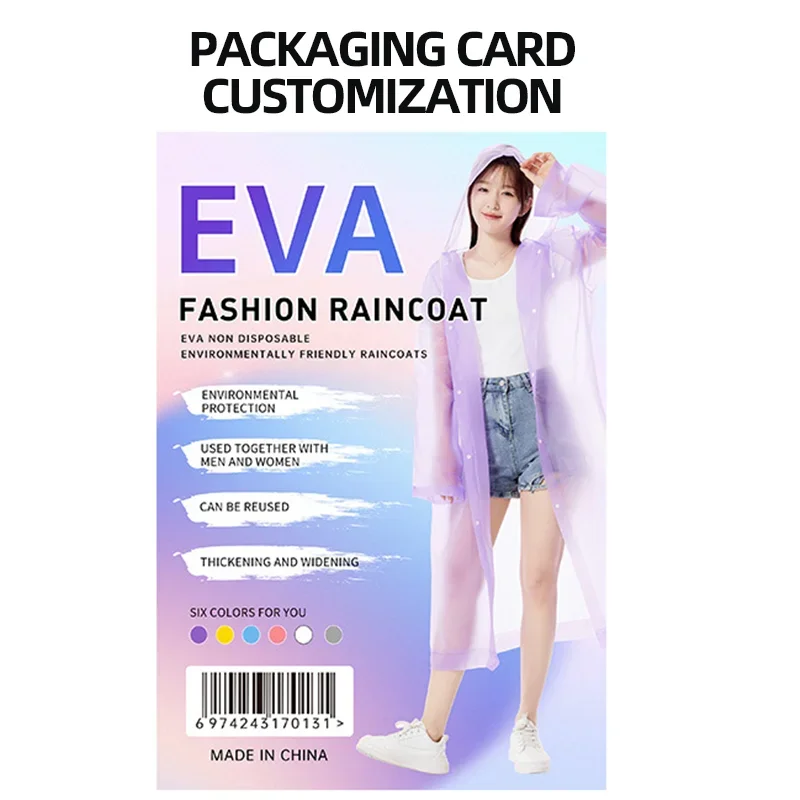 EVA One-Piece Adult Raincoat Non-Disposable Rain Jacket Rain Ponchos Hiking Unisex Hood Travel Portable Women Men rain poncho raincoat suit