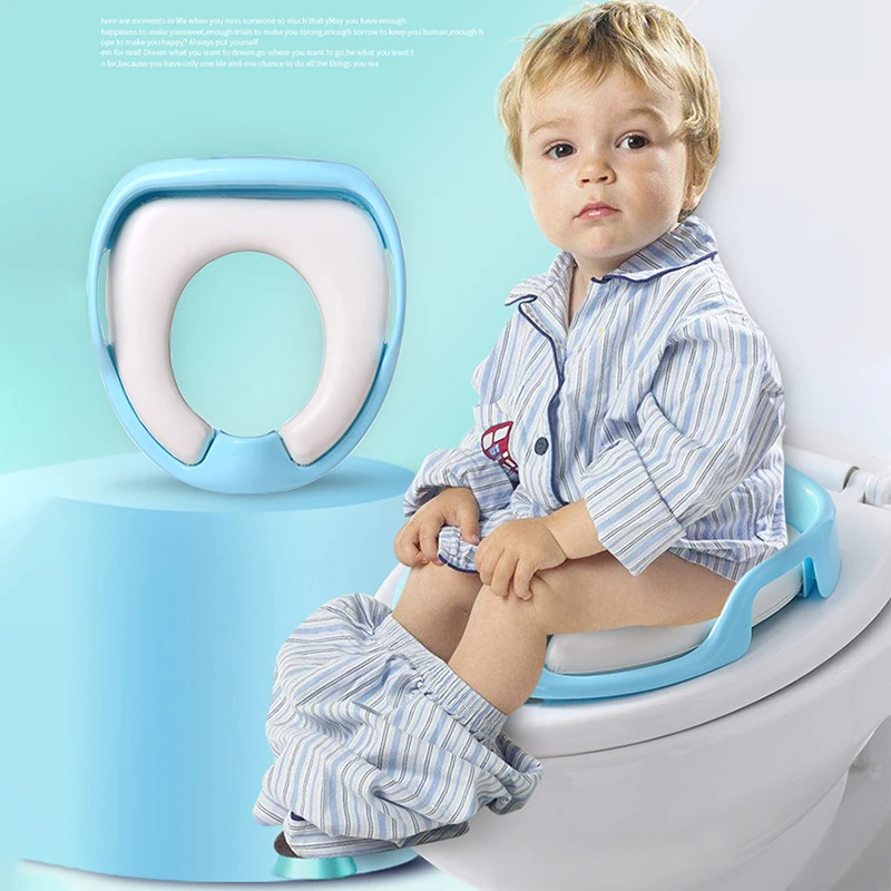 Newborn Potty and Seat Children's Portable PVC Baby Aid Toilet Training Handheld Thickened Comfortable Baby Toilet Sea potty training urinal children toilet seat portable potty