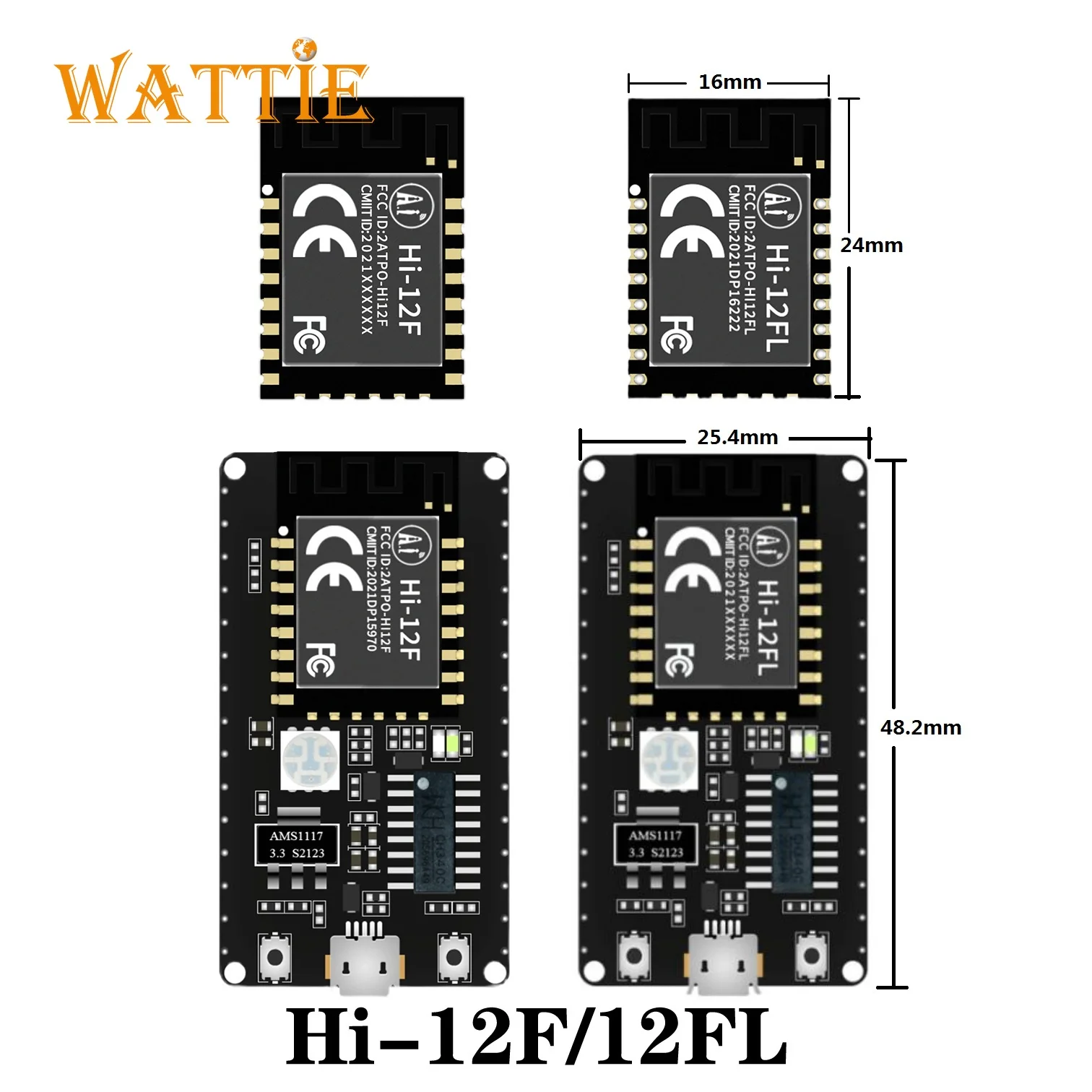 Hi-12F Hi-12FL Carry Hi3861 Hi3861L pcb antenna 2.4G WIFI module 32bit microprocessor NodeMCU Hi-12F-Kit NodeMCU Hi-12FL-Kit wifi r3 atmega328p esp8266 32mb memory usb ttl ch340g moudle for arduino uno nodemcu wemos esp8266 one new arrival