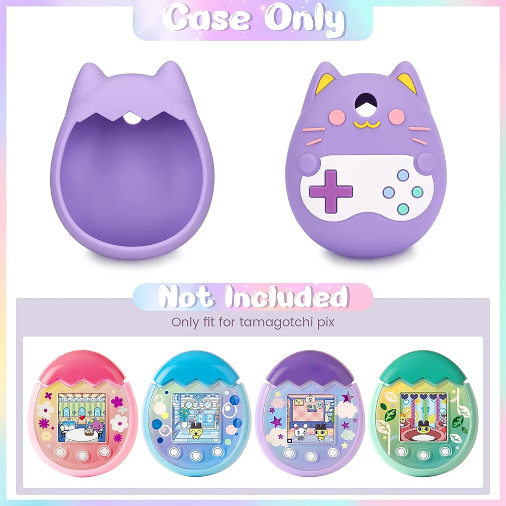 Coque Silicone Fine Pour Tamagotchi Paradise - Antidérapante, Protection Chocs - Rose, Bleu Ou Violet