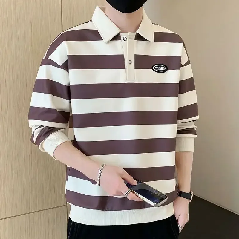 thumbnail image 1 of Ropa para hombre, camisetas con botones y rayas verdes, sudaderas, camisetas tipo polo para hombre, tendencias de moda de alta marca 2024, ropa de calle de calidad en oferta, 1 of 5