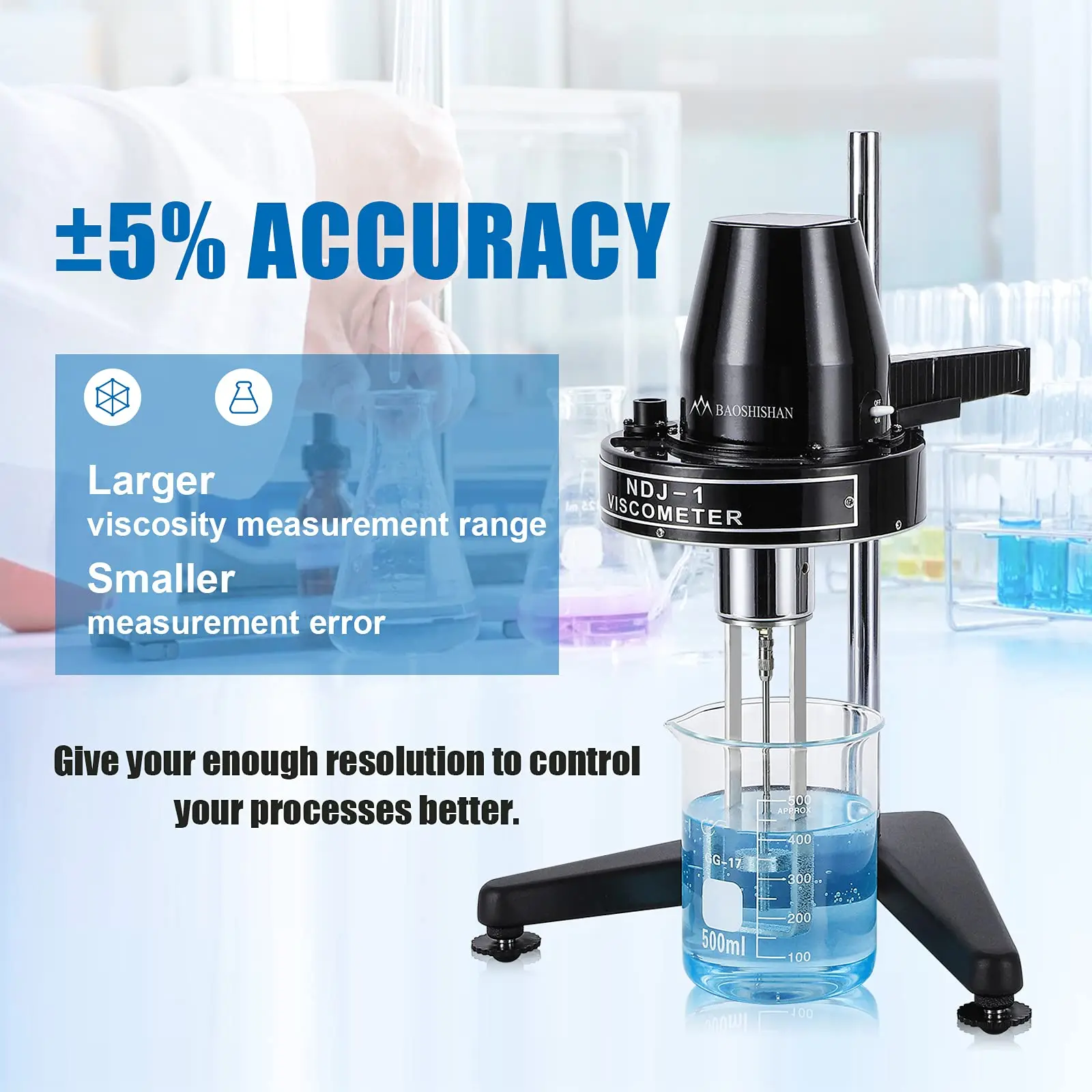 Rotary Viscometer Viscosity Tester 10-100,000mPa·s Fluidimeter Meter Newton Liqu