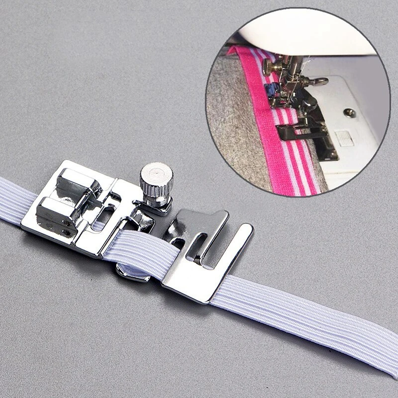1Pcs DIY Sewing Foot Presser Foot For Domestic Sewing Machine Accessories Elastic Cord Band Fabric Stretch Feet Set