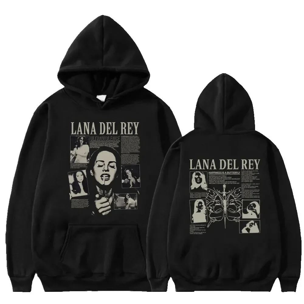 

Music Album Print Men Hoodies Singer Lana Del Rey Ultraviolence Women Hip Hop Vintage Sweatshirts Oversized Streetwear Unisex