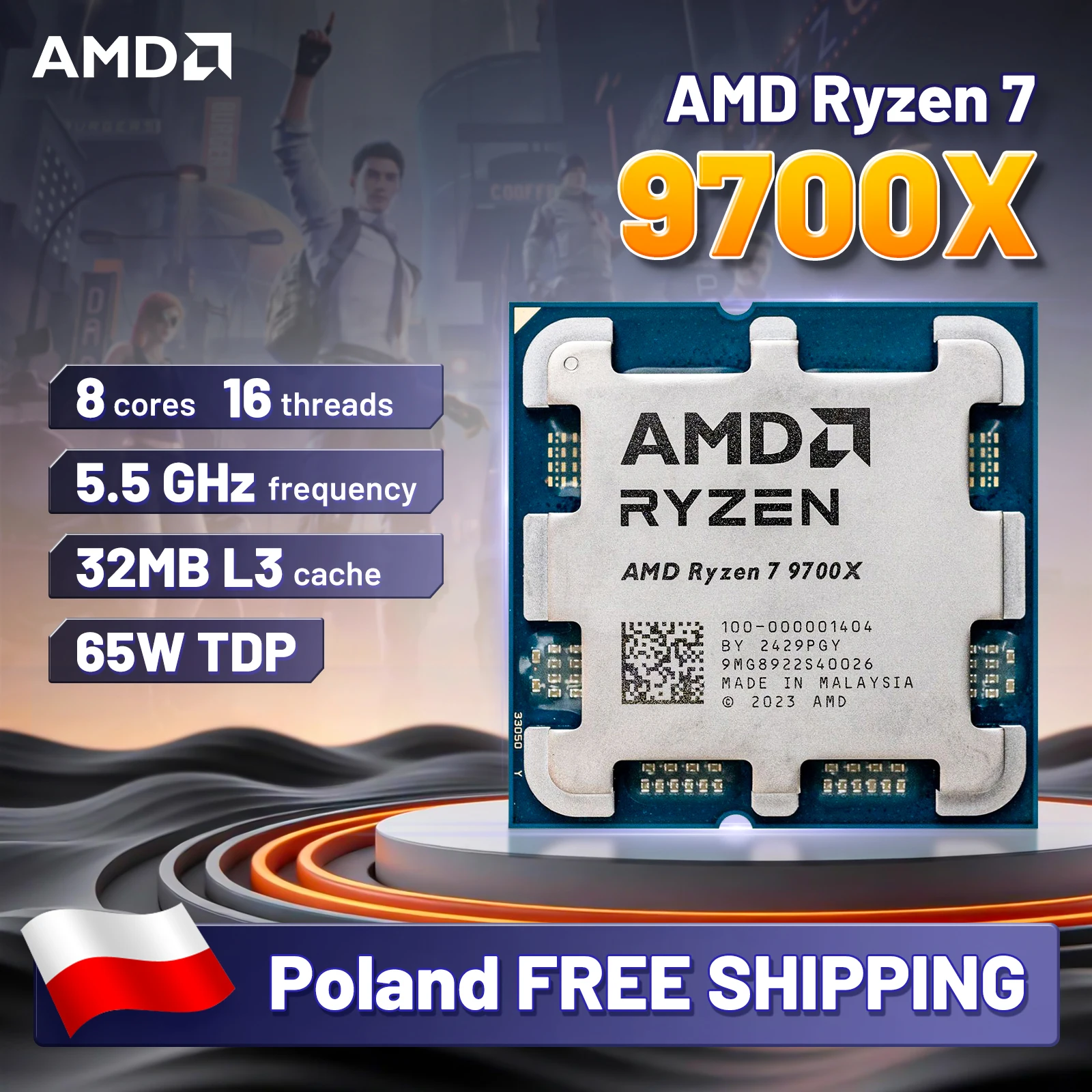 Procesor Procesor stacjonarny AMD Ryzen 7 9700X z Polski za $223.7 / ~839zł