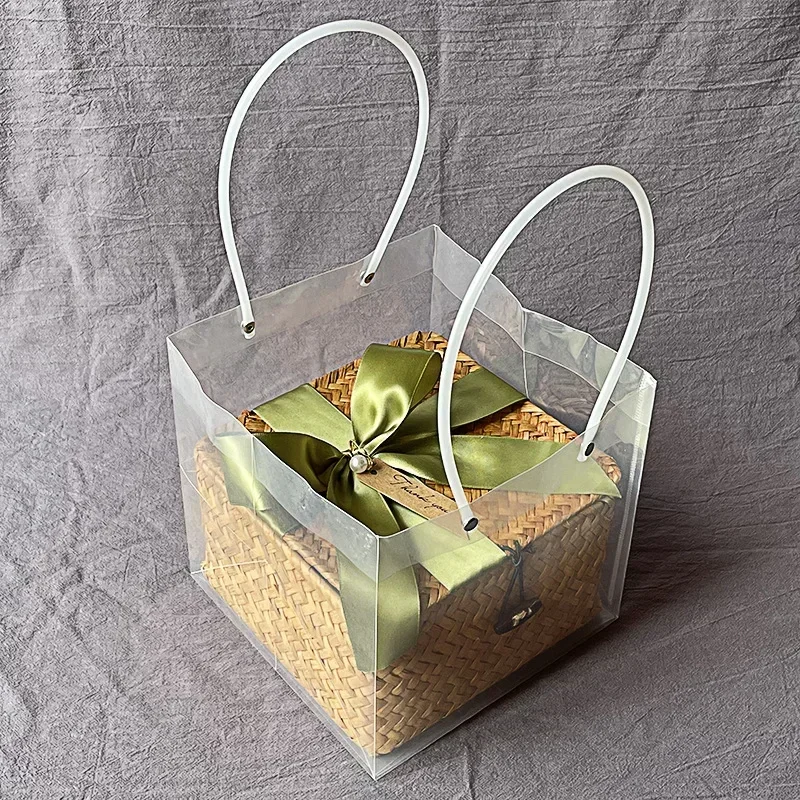 Handmade Woven Basket For Storage Plants Kitchen Office Woven Hangings Organizer Basket With Handle 4