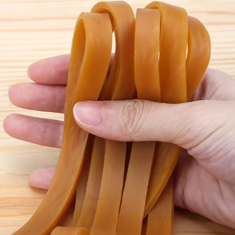 High-Elasticity Stretchable Yellow Rubber Bands, 15/30mm Width, 320mm~600mm Circumference