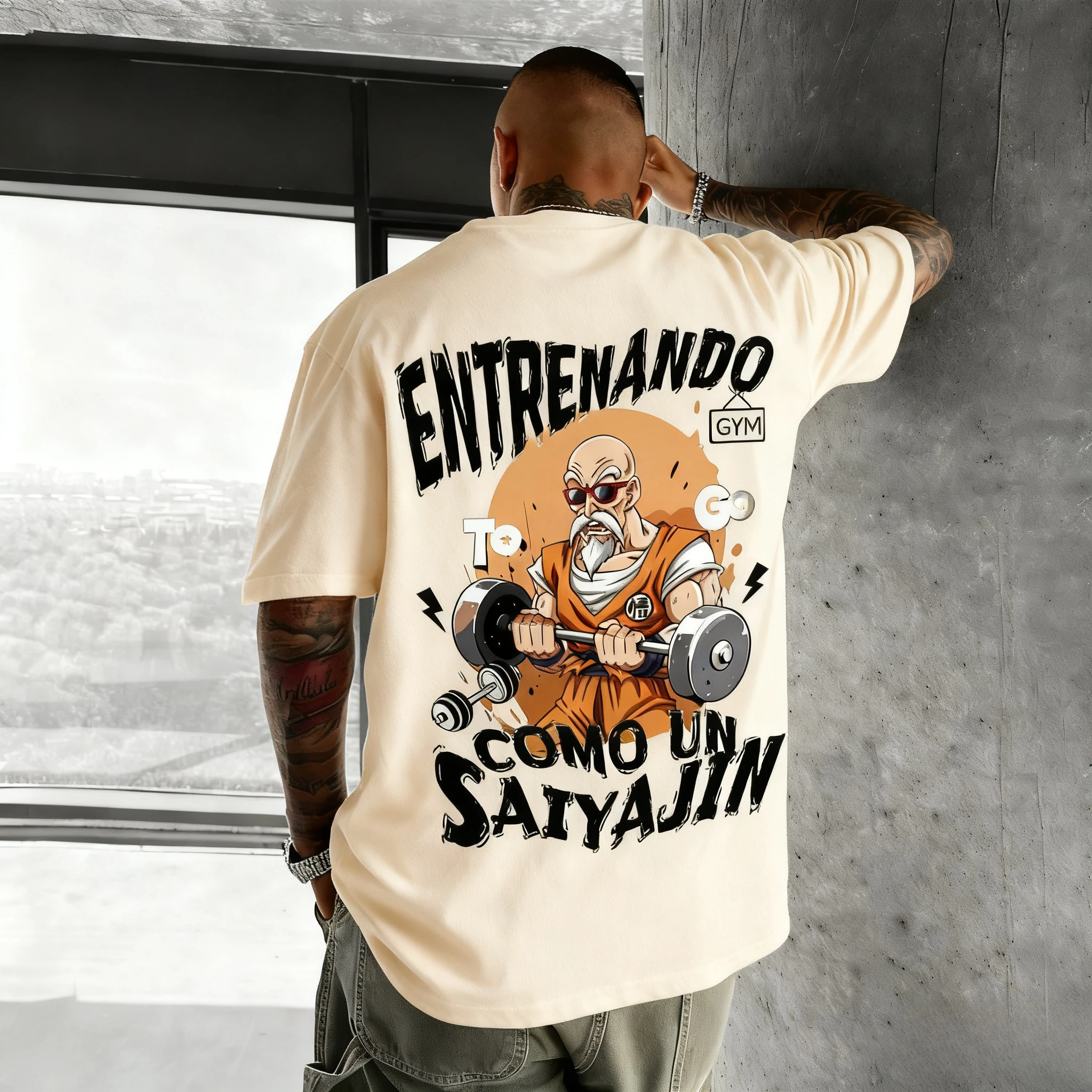 2026 Sommer Dragon Ball Retro Hochwertiges Baumwoll-Herren-Oversize-T-Shirt mit Master Roshi Aufdruck Unisex Kinder Freizeithemd – Detail 7