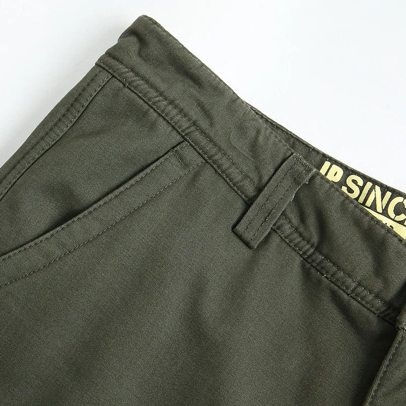 ICPANS Cargo Pants Mens Cotton Multi-pockets Baggy Men Pants Casual Trousers Overalls Green Joggers Size 42 44 casual pants