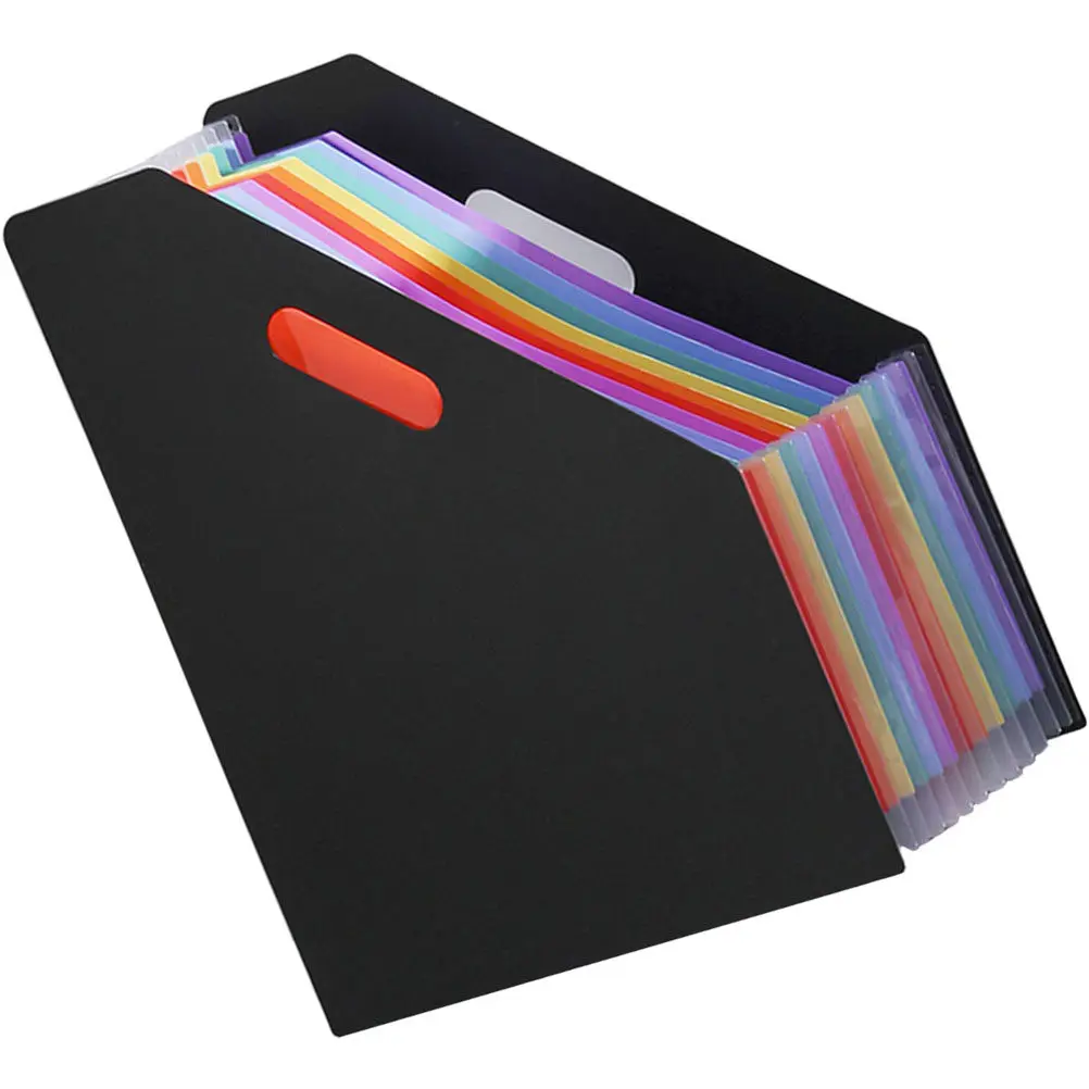 확장형 아코디언 파일 폴더 대용량 플라스틱 정리함 영수증 문서 홀더 사무용 파일 폴더