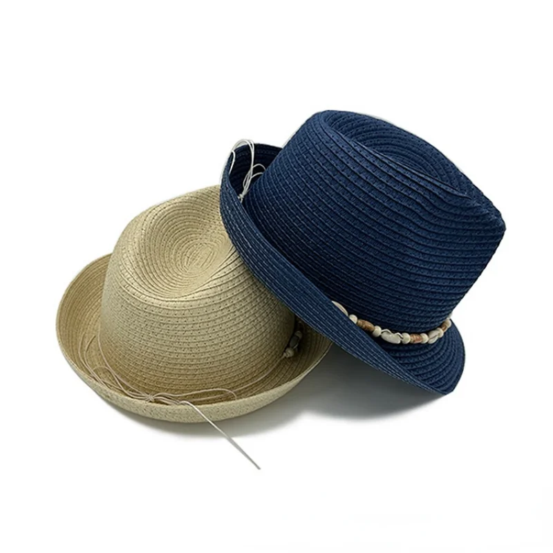 New summer men and women sun shade straw hat beach shell flow rate jazz