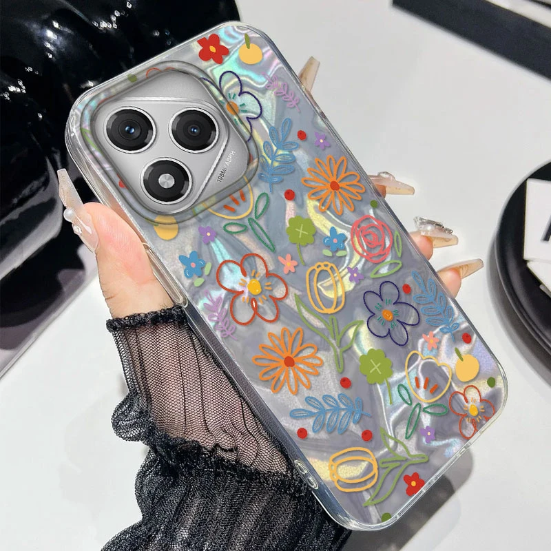 Summer Colorful Flower & Butterfly Girl Phone Case
