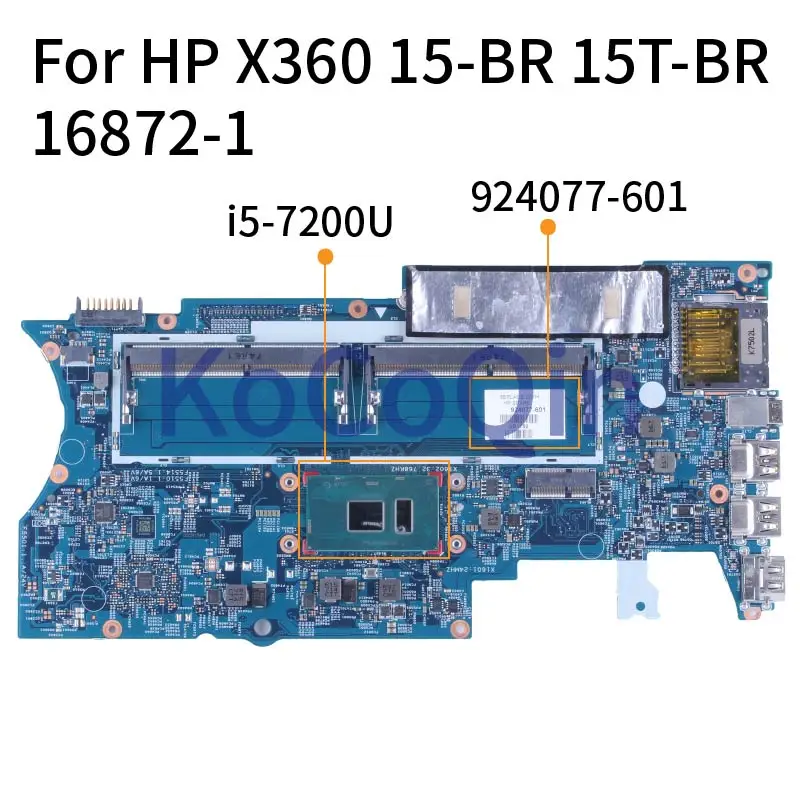 

Материнская плата для ноутбука HP X360 15-BR 15T-BR i5-7200U материнская плата для ноутбука 924077-601 16872-1 455.0BW01.0001 SR342 DDR4