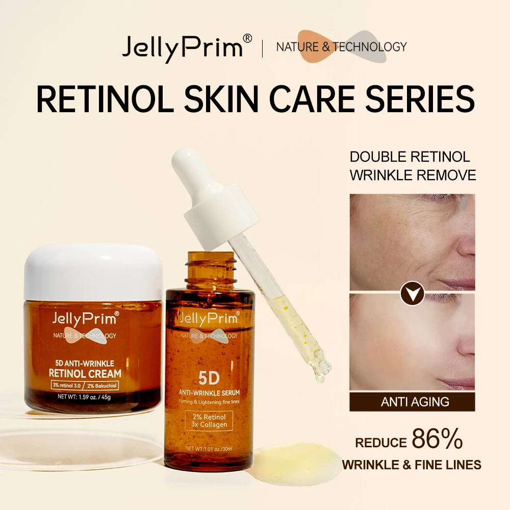 

Retinol Cream Serum Kits Skin Care Anti Wrinkle Aging Facial Lifting Firming Treatment High Quality Creams Skincare Set 2023