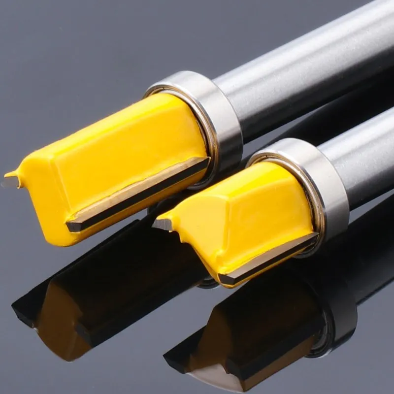 Cca 밀링 커터 8mm 생크 플러시 트림 라우터 비트, 하단 베어링 12.7mm 블레이드 목재 패턴 비트 목공 도구