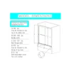 56 "-60" W *58 "H semi-frameless double sliding tub door, bypass tub shower, 1/4" (6mm) thick SGCC tempered glass door 3