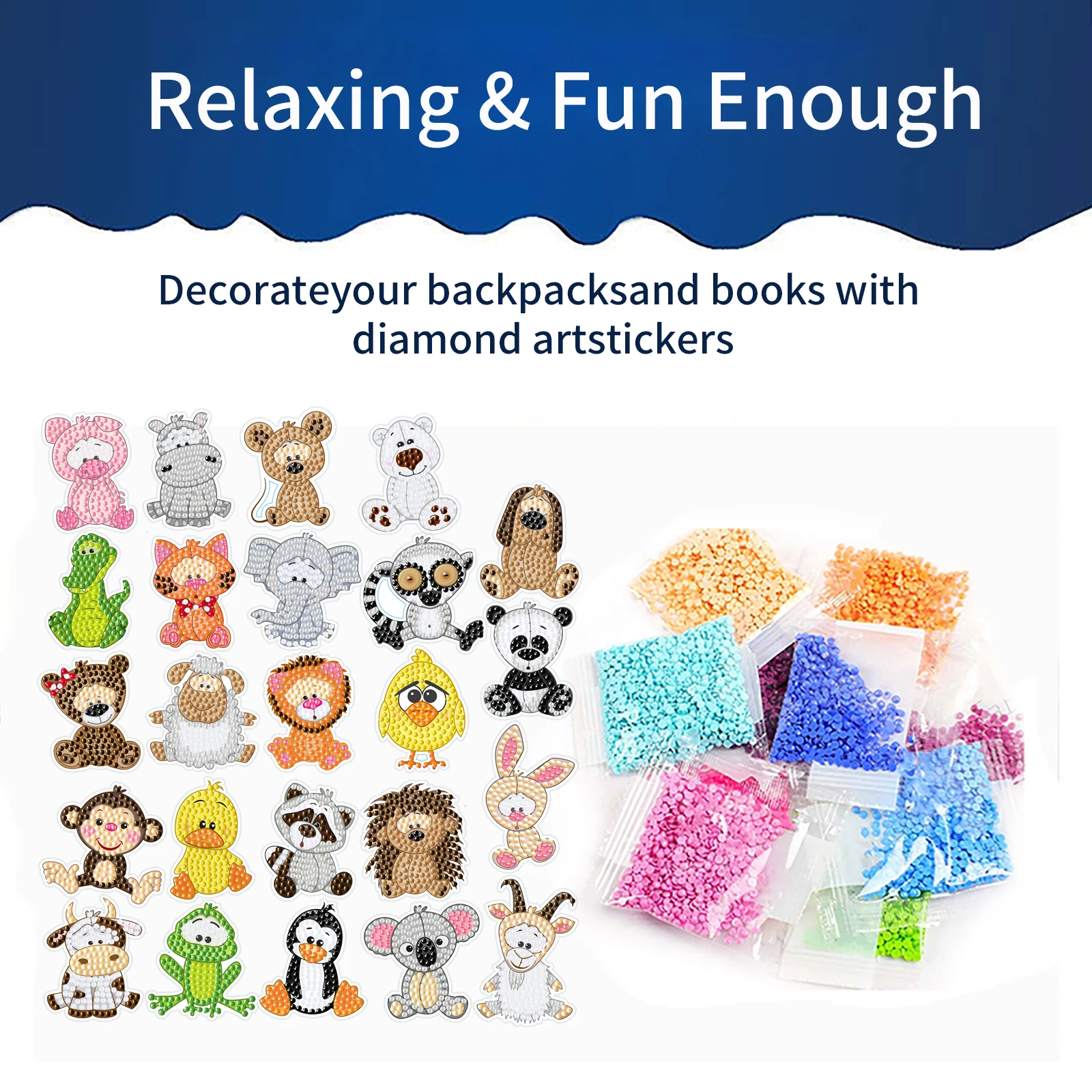 DIY Kids Animals Diamond Art Stickers