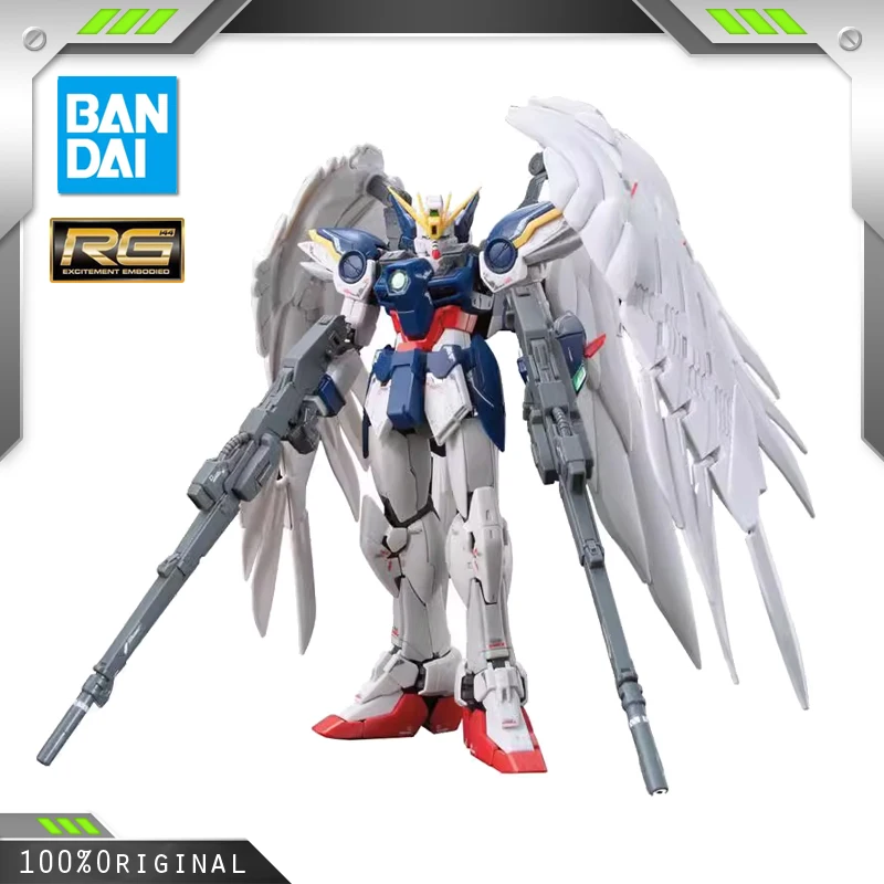 

BANDAI Anime RG 1/144 XXXG-00W0 Wing Gundam Zero New Mobile Report Gundam Wing Assembly Plastic Model Kit Action Toy Figures