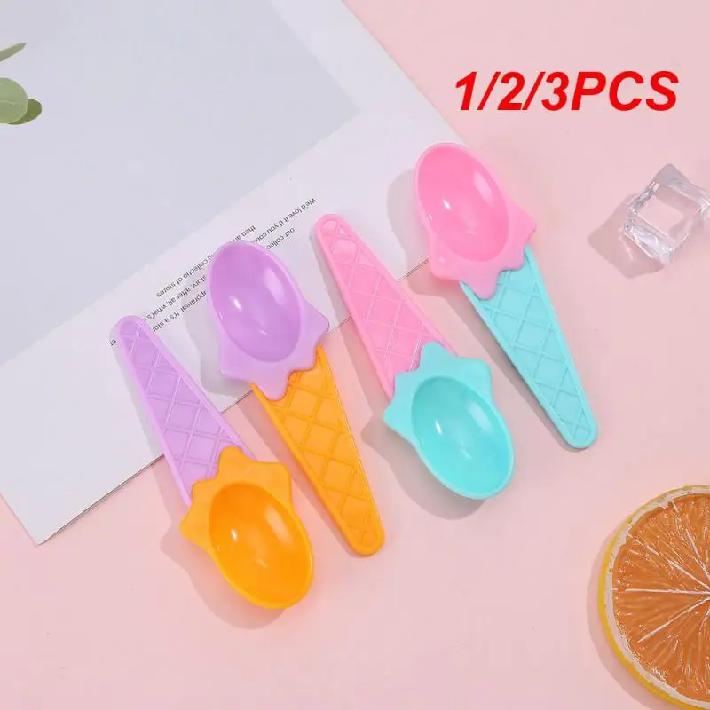 Tableware Ice Cream Accessories Ice Cream Party Cute Tasting Scoop Reusable Kids Cake Plastic Scoop Dessert 1/2/3PCS