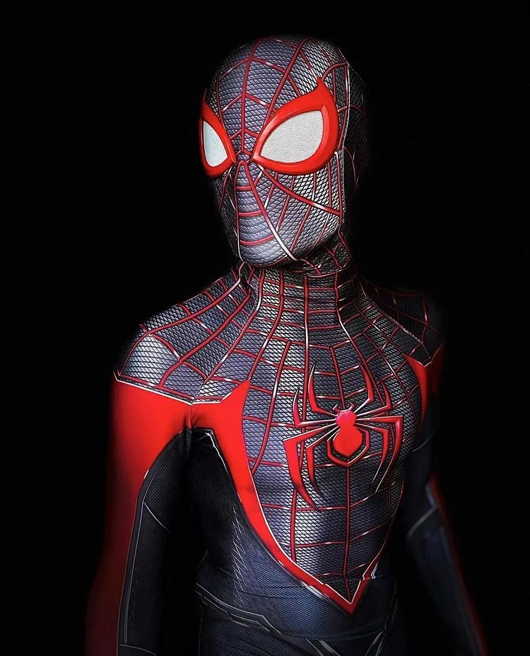 Gioco Ps5 Miglia Morales Cosplay Spandex 3D Spandex Tuta Supereroe Costume Di Halloween Spiderman Zentai Abiti Carnevale Adulto