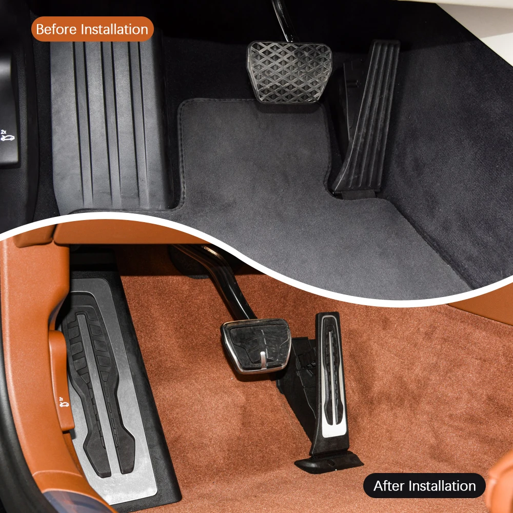 DA-PB2 ダンディスチール・ステンレス用ペダルブレーキ 1個 花岡車輌 【通販モノタロウ】 車のフットレスト 用のビー・エム・ダブリュー用ペダルパッドシリーズ2個ステンレススチールATペダルカバーブレーキ車両用