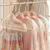5 pieces Clothes Rack Women's Traceless Household Transparent Plastic Clothing Store Gold Powder Drying Rack 2