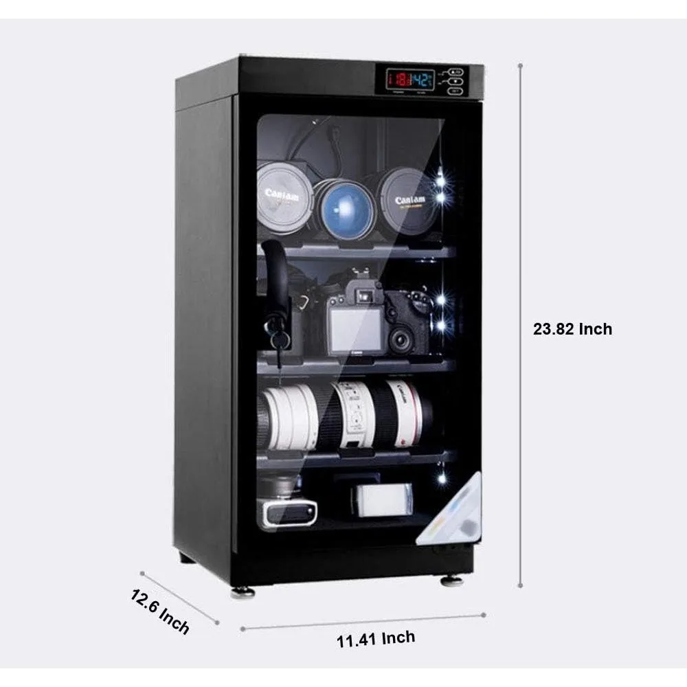Camera Dry Cabinet Digital Control Camera Lens Dehumidifying Dry Cabinet Camera Lens Storage Box 50L 4 Layers Noiseless 3