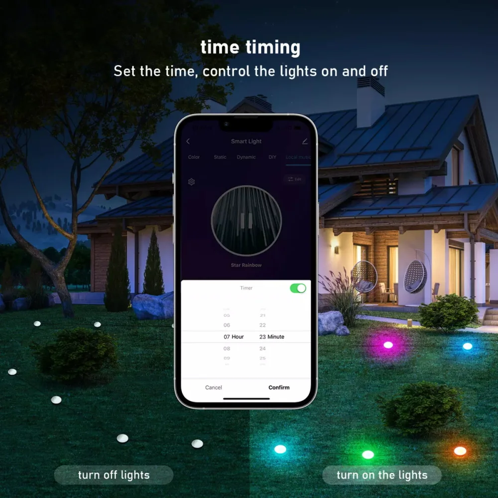 Tuya wi fi Inteligente Jardim Gramado Lâmpada com Alexa Controle de Voz Rgb Multicolorido Lâmpada do Jardim ao ar Livre - Image 2