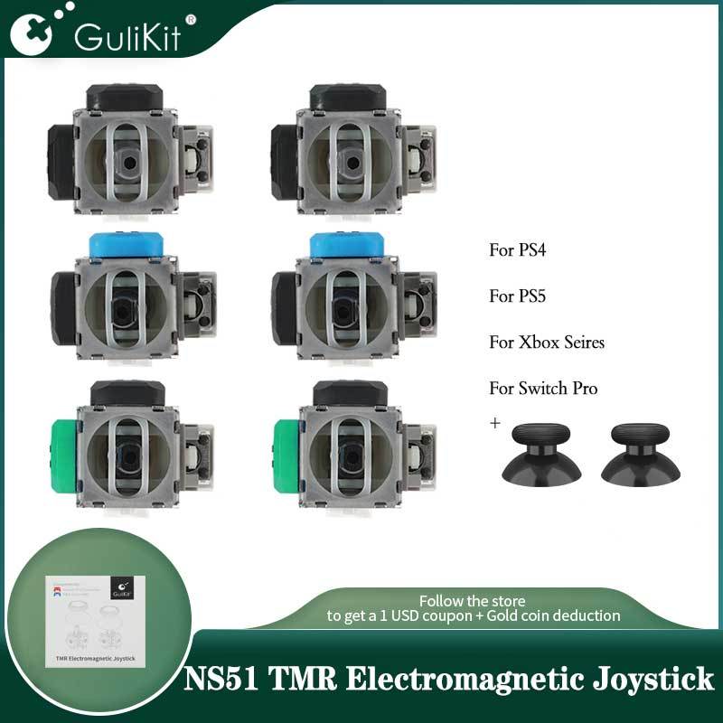 Gulikit NS51 Anti-Drift TMR Electromagnetic Joystick,Gamepad Repair Replacement for Switch Pro PS5 PS4 Xbox Series Controller