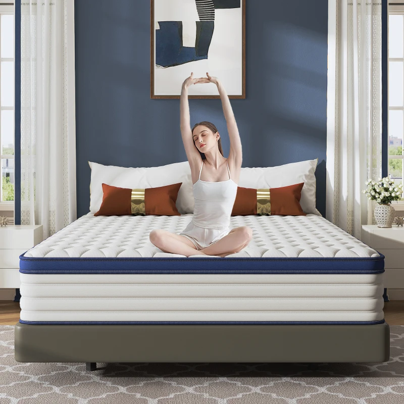 Mattress Home mattress Bedroom mattress Double mattress Gel memory cotton mattress Full size mattress Roll pack compression matt 4
